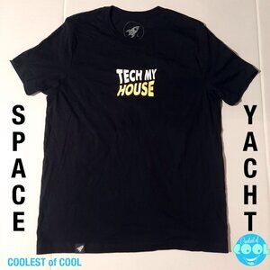 Rare Space Yacht Tech my House tshirt Men's size Large Limited LA raver DJ gear